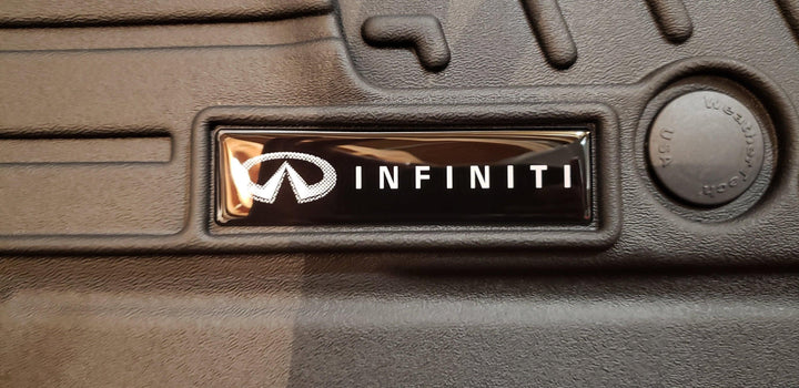 Domed Infiniti Emblem Inserts for Weathertech Floor Mats (Pair)