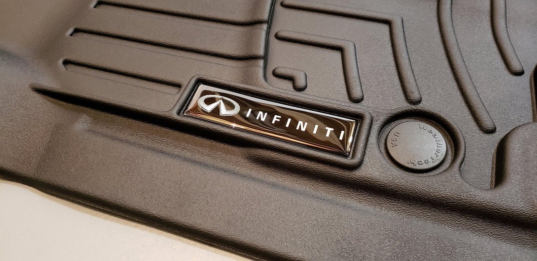 Domed Infiniti Emblem Inserts for Weathertech Floor Mats (Pair)