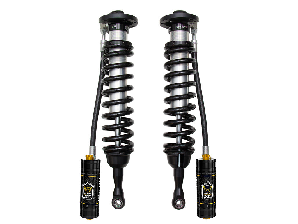 ICON 2007-2021 Toyota Tundra, w/ ProComp 6” Lift, Front, V.S. 2.5 Series Coilover Kit, Remote Reservoir w/ CDCV, Pair