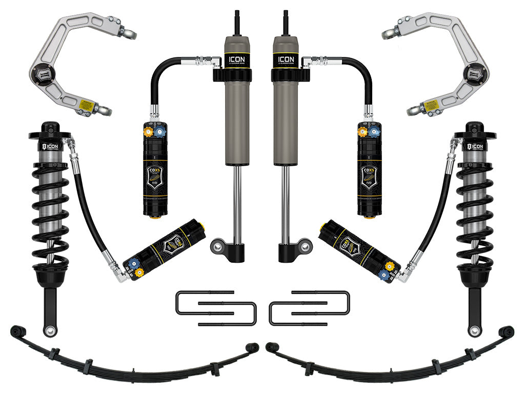 ICON 2005-2015 Toyota Tacoma 0-3.5" Lift/2016-2023 Tacoma 0-2.75" Lift, Stage 9 Suspension System, Billet, CDXS