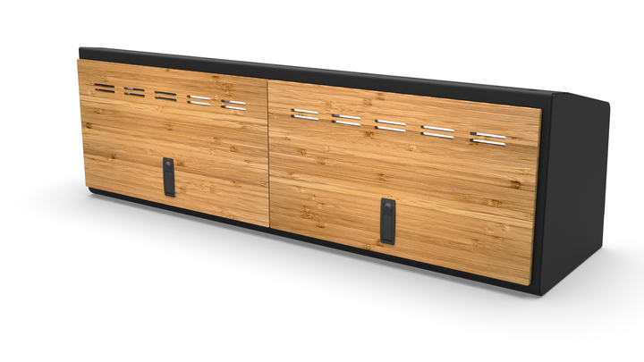 48" Upper Cabinet Black - Bamboo Door