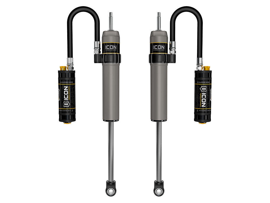 ICON 1996-2002 Toyota 4Runner, 0-2" Lift, Rear, V.S. 2.5 Aluminum Series Shock Absorbers, Remote Reservoir w/ CDCV, Pair