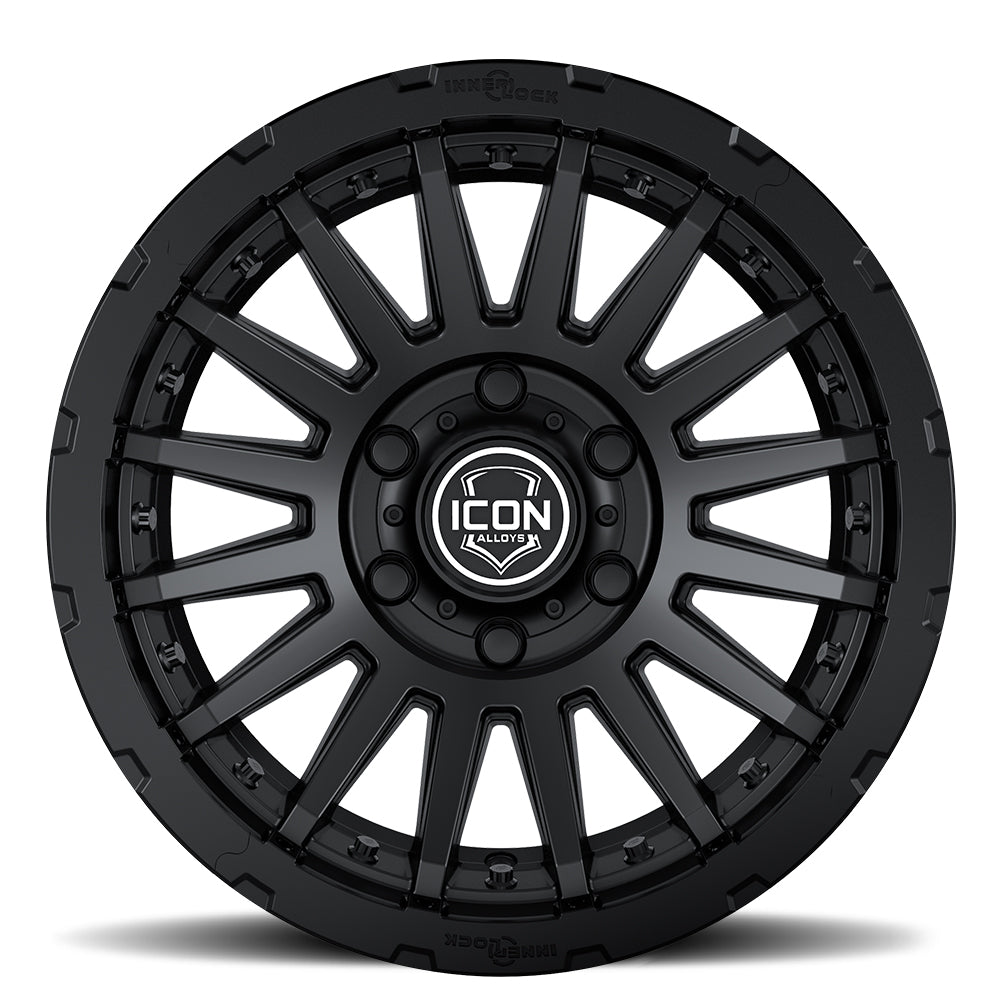 ICON Alloys Recon Pro, Satin Black, 17 x 8.5 / 8 x 6.5, 13mm Offset, 5.25" Backspace