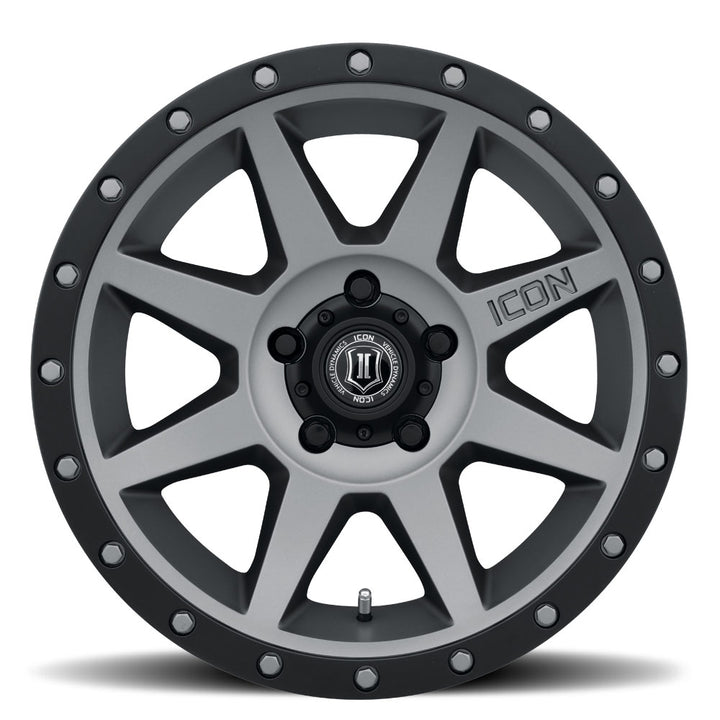 ICON Alloys Rebound, Titanium, 17 x 8.5 / 5 x 4.5, 0mm Offset, 4.75" BS