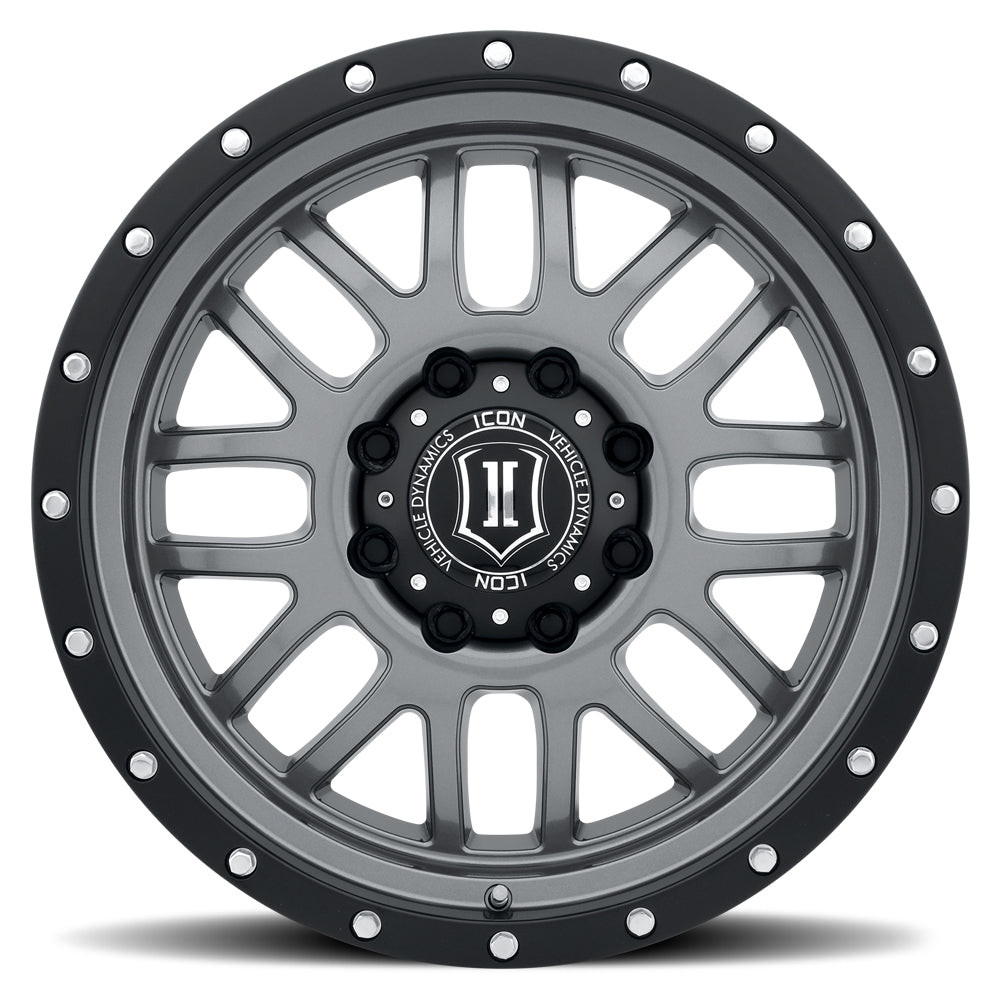ICON Alloys Alpha, Gun Metal, 20 x 9 / 8 x 6.5, 19mm Offset, 5.75" Backspace