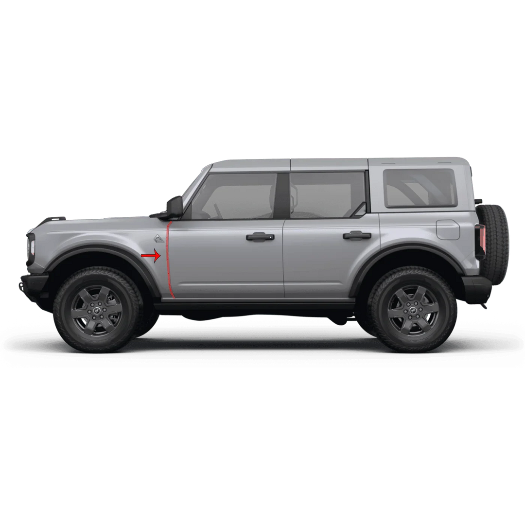 eXpert Front Door Removal Fender Protection Film (Clear PPF) - 2021+ Bronco