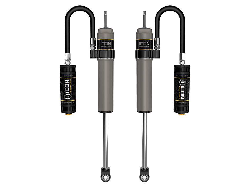 ICON 1996-2002 Toyota 4Runner, 0-2" Lift, Rear, V.S. 2.5 Aluminum Series Shock Absorbers, Remote Reservoir, Pair