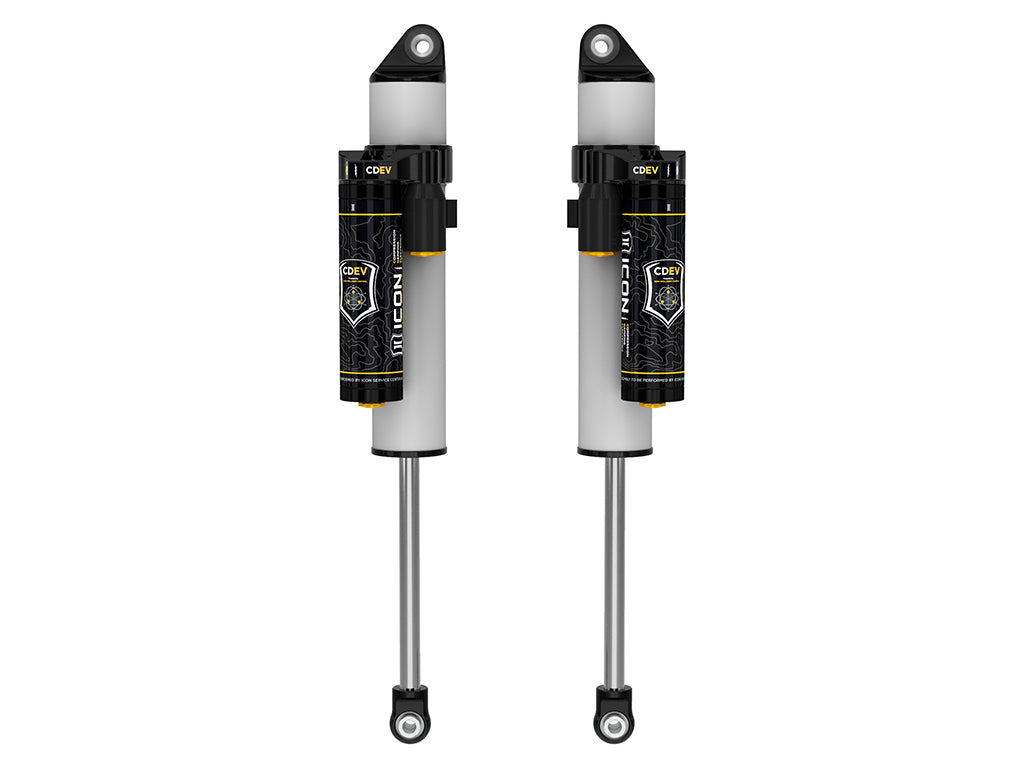 ICON 2011-2026 GM 2500/3500 HD, 0-2" Lift, Rear, V.S. 3.0 Series Shock Absorbers, Remote Reservoir w/ CDEV, Pair