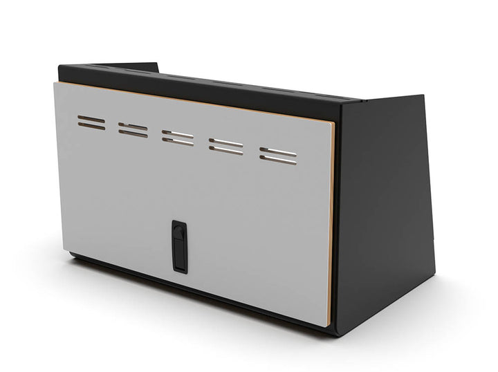 24" Upper Cabinet Black - White Door