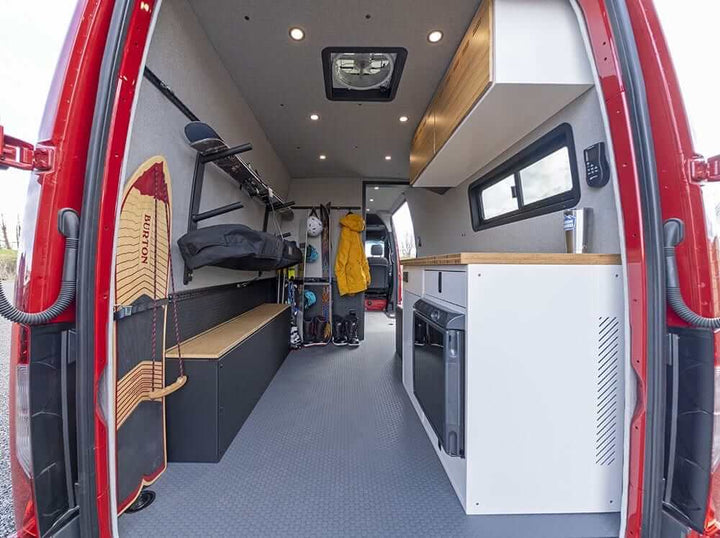 Adventure Van Interior Ski & Snowboard Rack