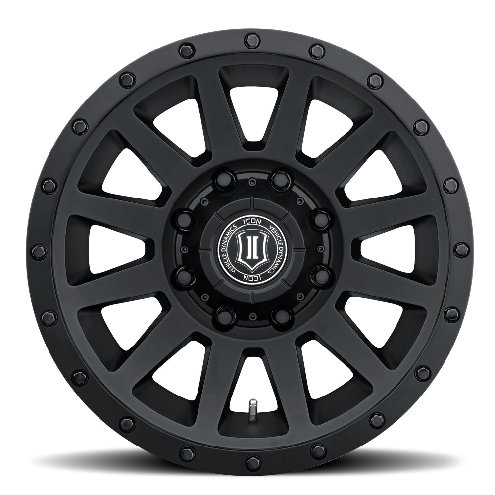 ICON Alloys Compression HD, Double Black, 18 x 9 / 8 x 170, 6mm Offset, 5.25" Backspace