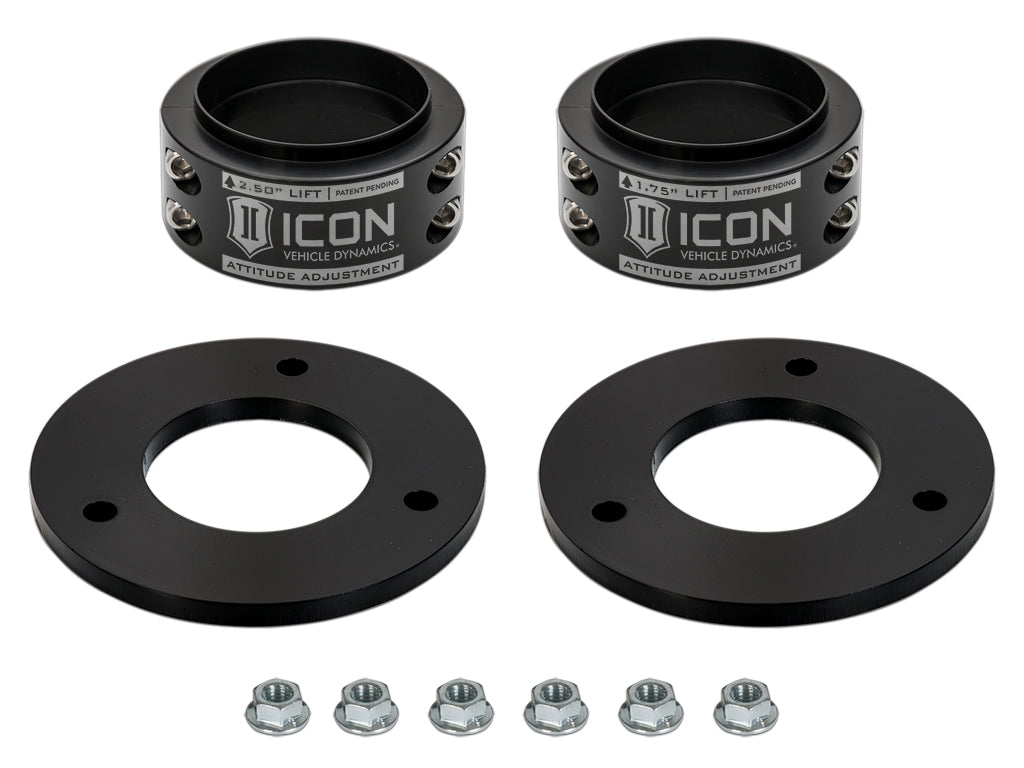 ICON Alloys 2021-2026 Ford F-150 Raptor, .5-2.5" Lift, Front, Attitude Adjustment Collar Leveling Kit
