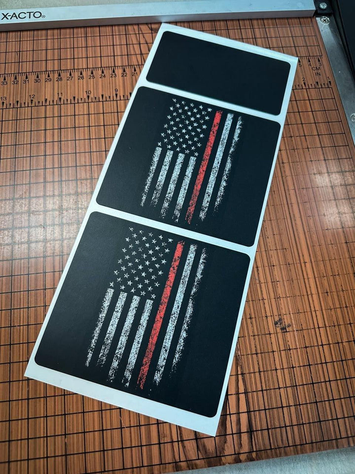Flag Sun Visor Warning Overlays - 2021+ Bronco / 2024+ Ranger Raptor