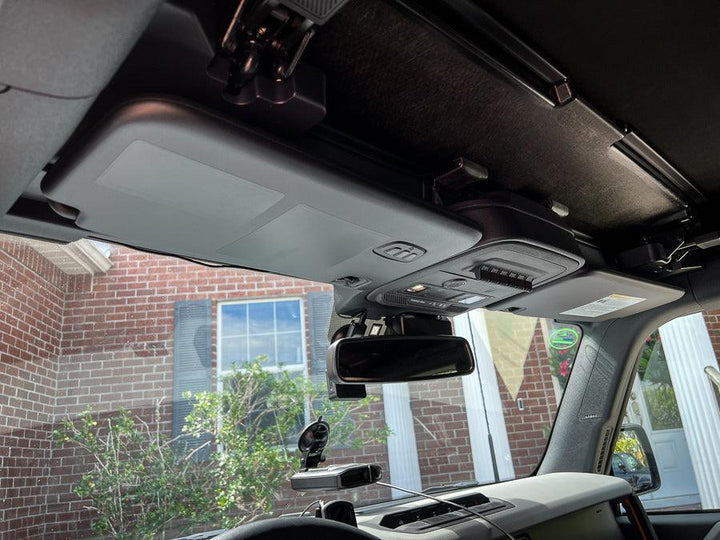 Flag Sun Visor Warning Overlays - 2021+ Bronco / 2024+ Ranger Raptor