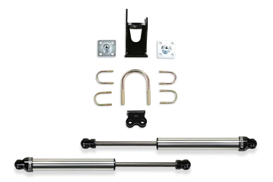 Fabtech Dual Dirt Logic 2.25 Stainless Steel Steering Stabilizer Kit for Ford Super Duty Trucks