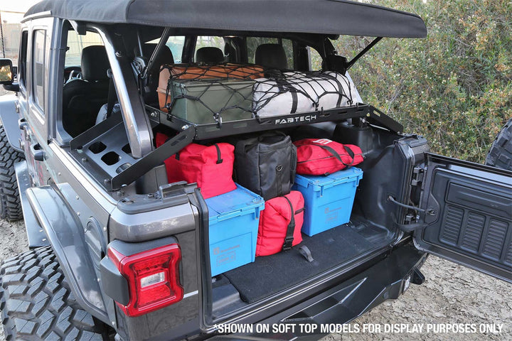 Fabtech FTS24211 Cargo Rack for Jeep Wrangler – Double Deck Interior Storage Solution