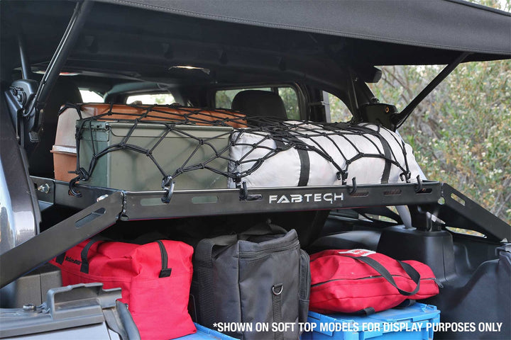 Fabtech FTS24211 Cargo Rack for Jeep Wrangler – Double Deck Interior Storage Solution