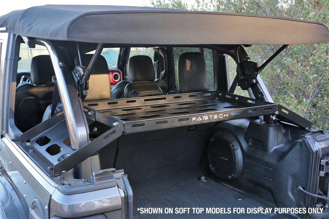 Fabtech FTS24211 Cargo Rack for Jeep Wrangler – Double Deck Interior Storage Solution