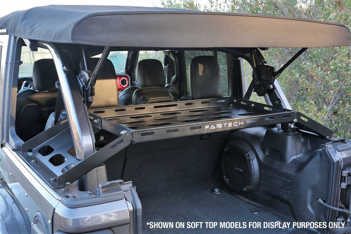 Fabtech FTS24211 Cargo Rack for Jeep Wrangler – Double Deck Interior Storage Solution