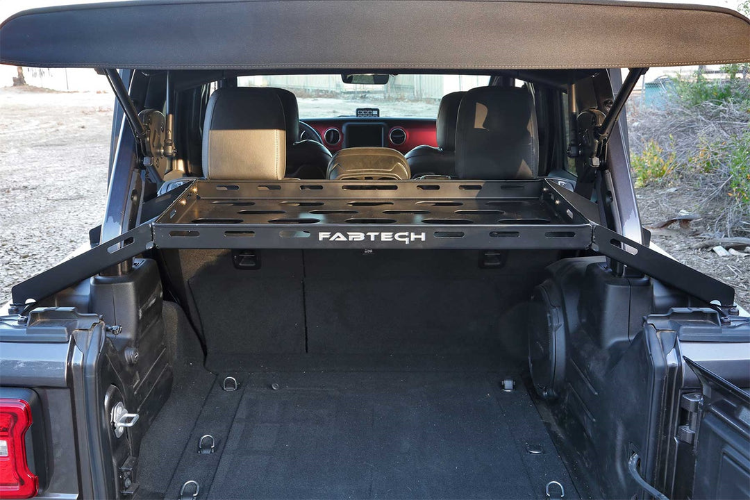 Fabtech FTS24211 Cargo Rack for Jeep Wrangler – Double Deck Interior Storage Solution