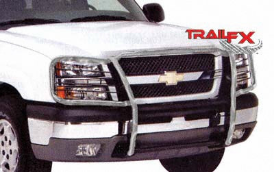 TrailFX Stainless Steel Grille Guard Bumper Protector for Ford Super Duty Trucks