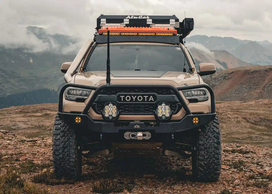Hi-Lite Overland Toyota Tacoma Front Bumper 3rd Gen (2016-2023) [Bull Bar] by Backwoods Adventure Mods | KOVA Offroad