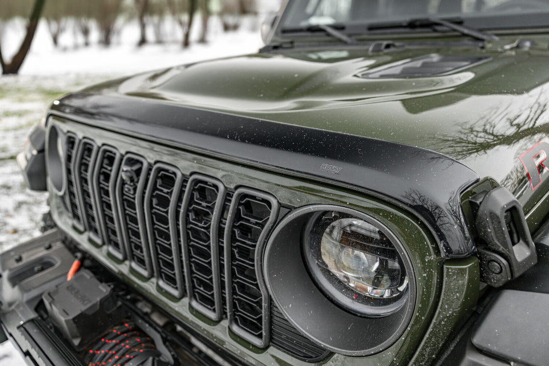 Husky Liners Aeroskin Hood Protector Smoke for Jeep Wrangler (2018-2023) | Low-Profile, No-Drill Design