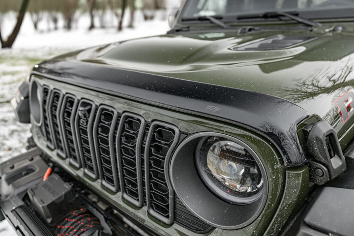 Husky Liners Aeroskin Hood Protector Smoke for Jeep Wrangler (2018-2023) | Low-Profile, No-Drill Design