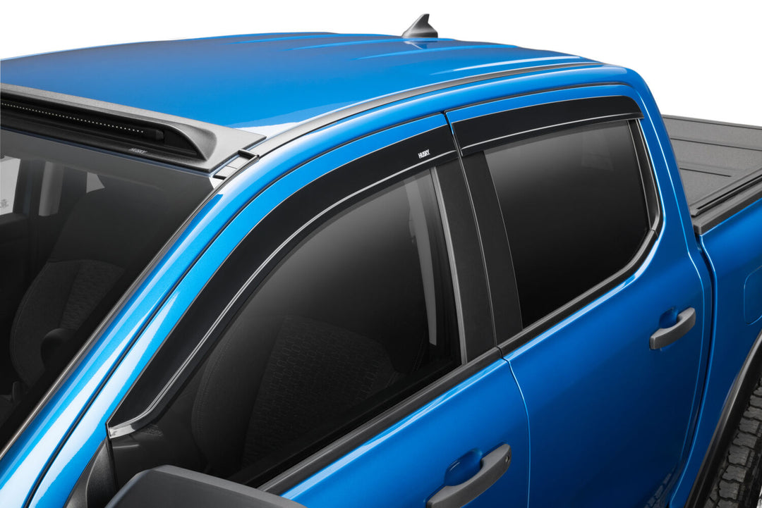Husky Liners 2854070 Low Profile Dark Smoke Ventvisor Side Window Deflector for Ford Ranger Crew Cab (2019-2026)