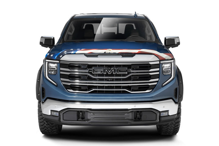 Husky Liners Hood Shield Eagle with Flag Design for GMC Sierra 1500 (2019-2026)