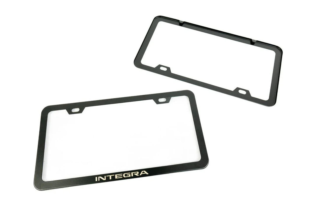 "Integra" License Plate Frame - Black, Pair