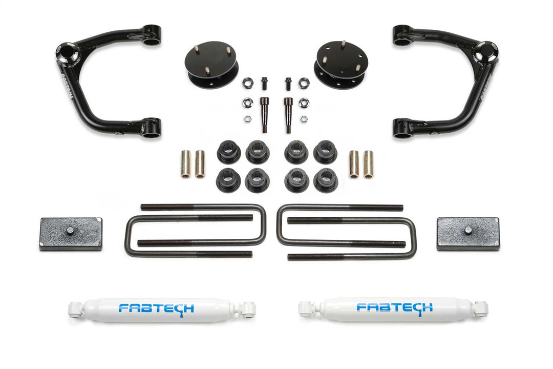 Fabtech K1129 Uniball Lift System with Shocks for 2019-2023 Chevy Silverado & GMC Sierra 1500