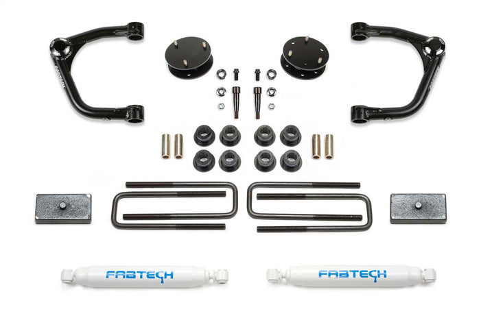 Fabtech K1129 Uniball Lift System with Shocks for 2019-2023 Chevy Silverado & GMC Sierra 1500