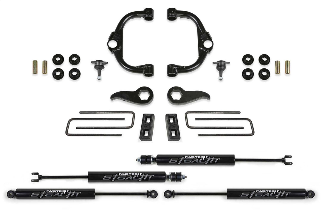 Fabtech K1179M Ball Joint Upper Control Arm Lift System with Dirt Logic 2.25 Rear Shocks for Chevrolet Silverado 3500 HD and GMC Sierra 3500 HD