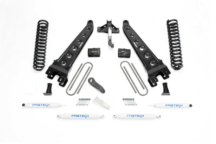 Fabtech Radius Arm Lift System for Ford Super Duty K2218 - 6-inch Lift with Heavy-Duty 4 Link Components