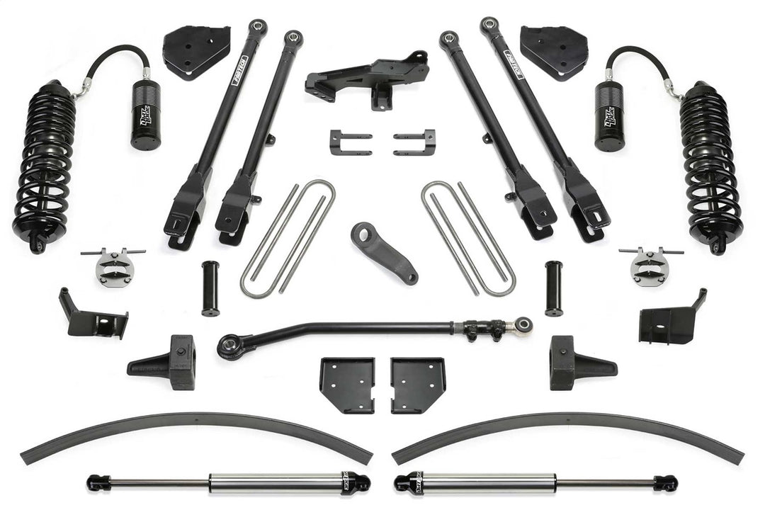 Fabtech K2302DL 4-Link Lift System for Ford Super Duty Trucks – 8 Inch Lift Kit with Heavy Wall Links and Race-Style Uniballs