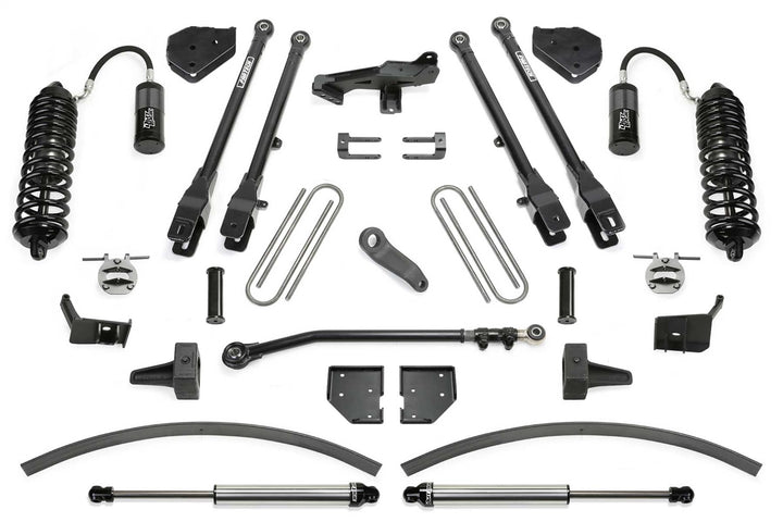 Fabtech K2302DL 4-Link Lift System for Ford Super Duty Trucks – 8 Inch Lift Kit with Heavy Wall Links and Race-Style Uniballs