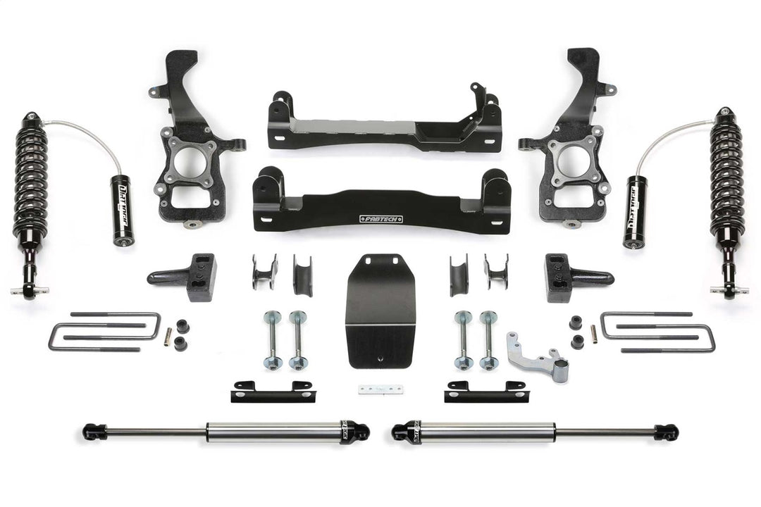 Fabtech K2388DL 4-Inch Lift Kit for Ford F-150 with Dirt Logic 3.0 Coilovers and Heavy Duty Ductile Iron Knuckles