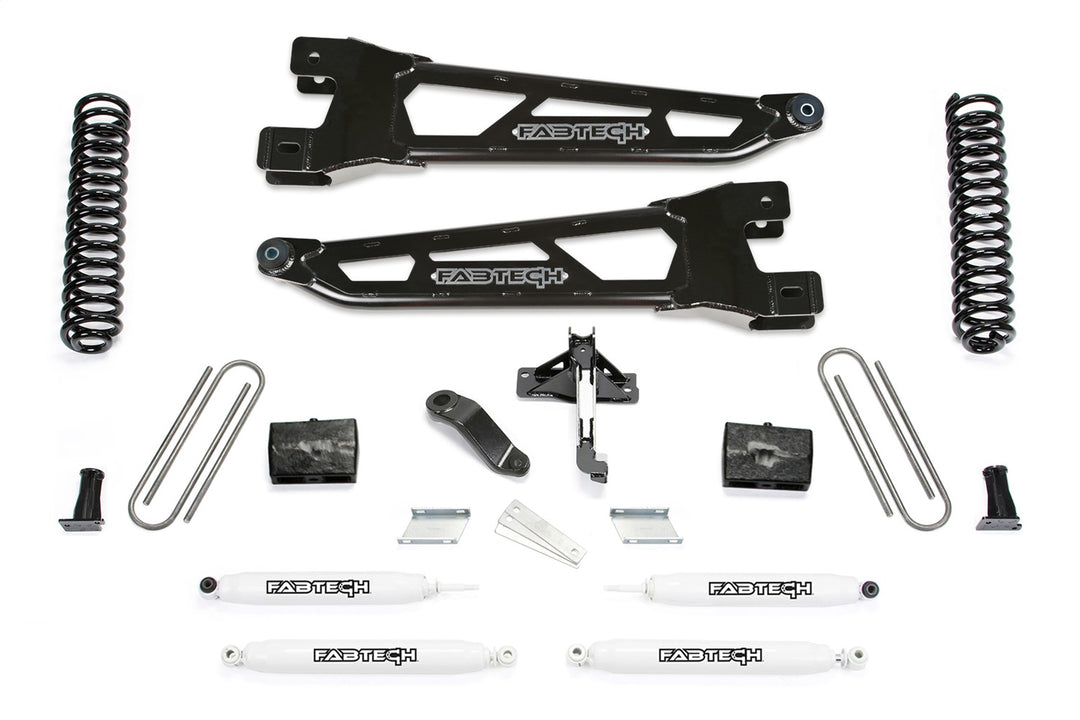 Fabtech 6-Inch Radius Arm Lift System for 2023-2024 Ford F-Series Super Duty F450/F550 with Performance, Stealth, or Dirt Logic Shocks