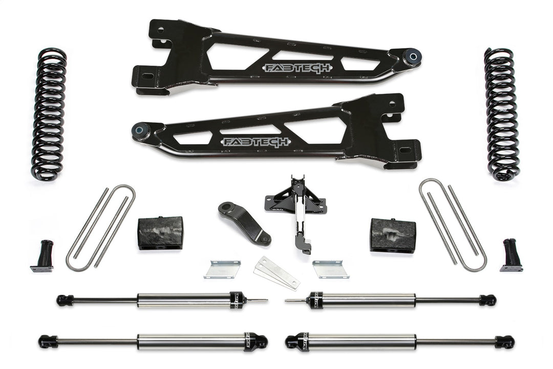 Fabtech 6-Inch Lift Kit for 2023-24 Ford F-450/F-550 Super Duty — Radius Arm System with Shock Options
