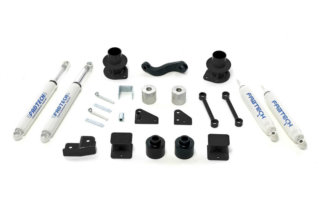 Fabtech 3-inch Basic Lift System for Jeep Wrangler JK – Includes Shocks and All Necessary Components