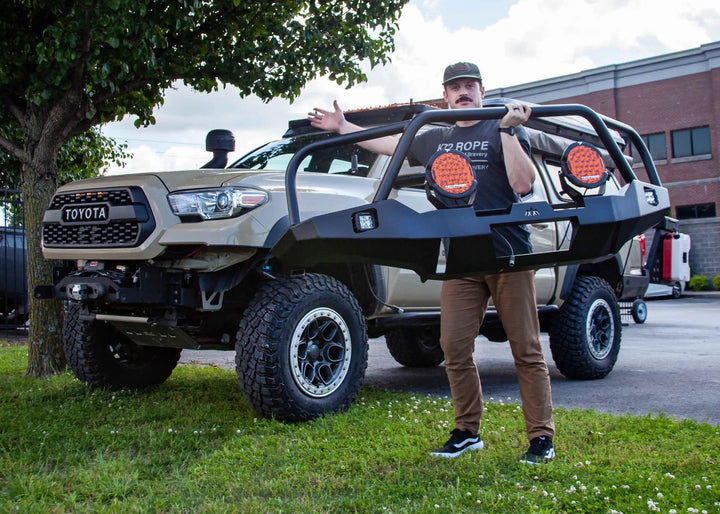 Hi-Lite Overland Toyota Tacoma Front Bumper 3rd Gen (2016-2023) [Bull Bar] by Backwoods Adventure Mods | KOVA Offroad