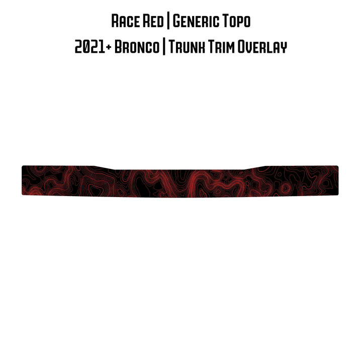 Topo Trunk Trim Overlay / Protector - 2021+ Bronco