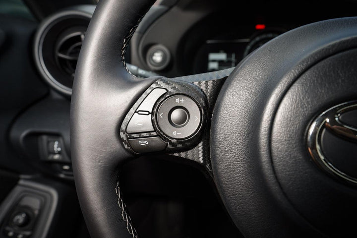 Steering Wheel Controls + Lower Spoke 3D Carbon Overlays - 2022+ BRZ / GR86