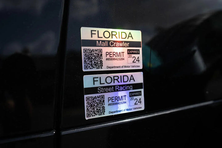 Street Racing Permit Sticker 3.5" - All States