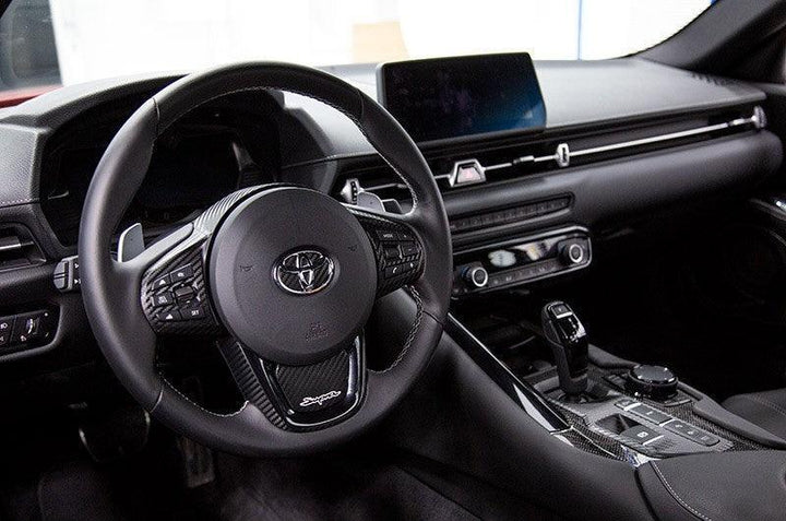 "Supra" Steering Wheel Trim Overlays (Full Set) - 2020+ Supra