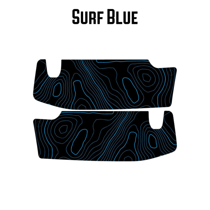 Topographic Map Sun Visor Overlays - 2018+ Wrangler JL / Gladiator JT
