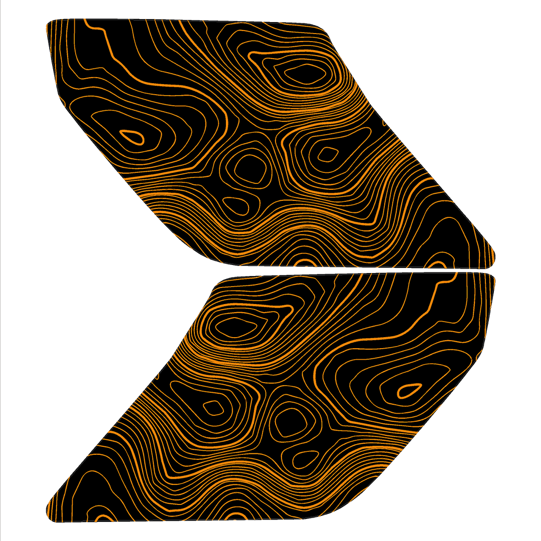Topo Interior Sun Visor Overlays (Printed Series) - 2021+ Bronco (NO Homelink)