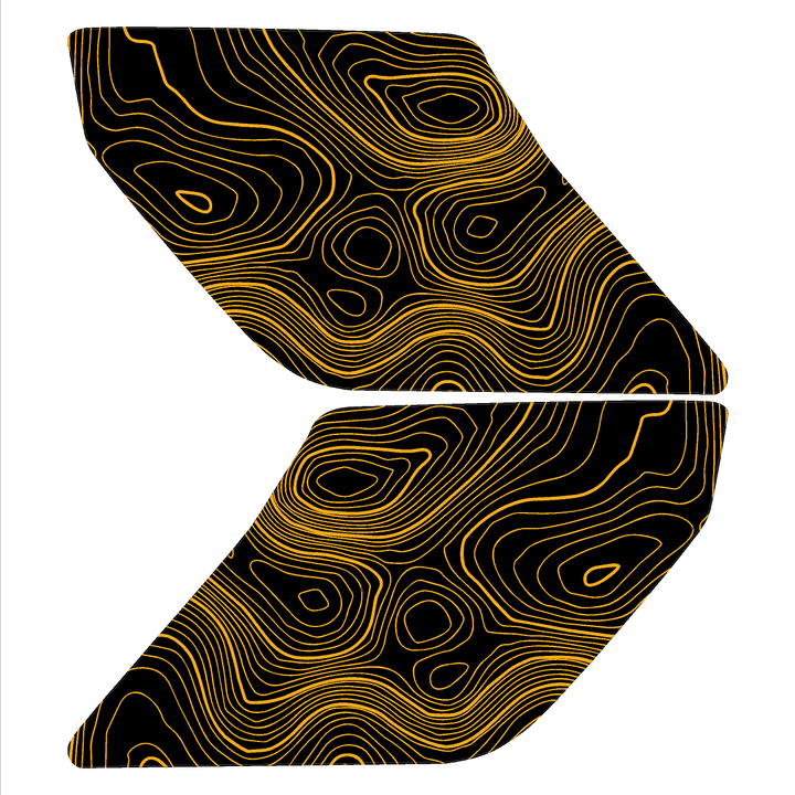 Topo Interior Sun Visor Overlays (Printed Series) - 2021+ Bronco (NO Homelink)