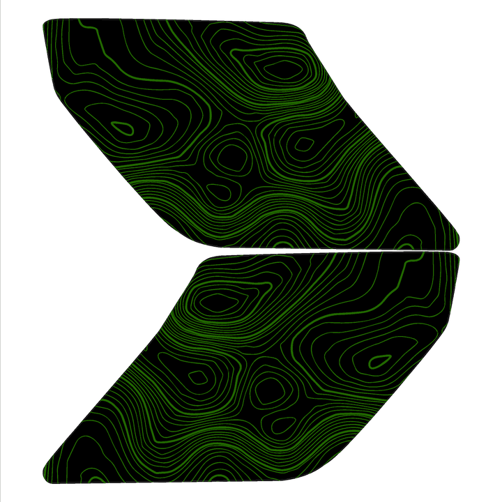 Topo Interior Sun Visor Overlays (Printed Series) - 2021+ Bronco (NO Homelink)
